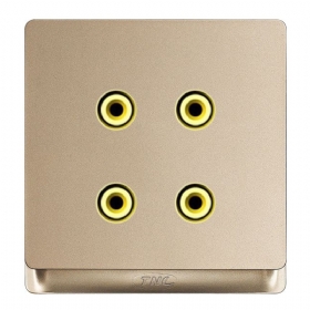 Bộ ổ cắm loa đôi Q6802SGB